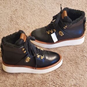 COACH - Women Leather Boots Urban Hiker Boots - Size 5 B